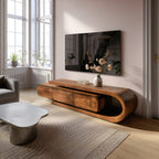 Curved Sculptural Media TV Cabinet