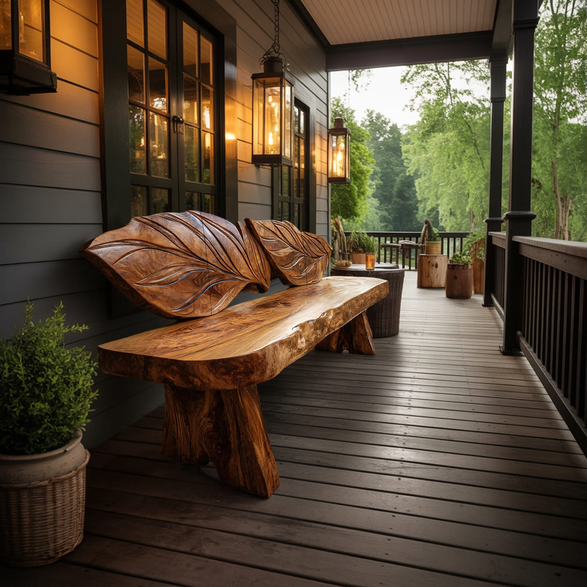 Live Edge Mudroom Bench