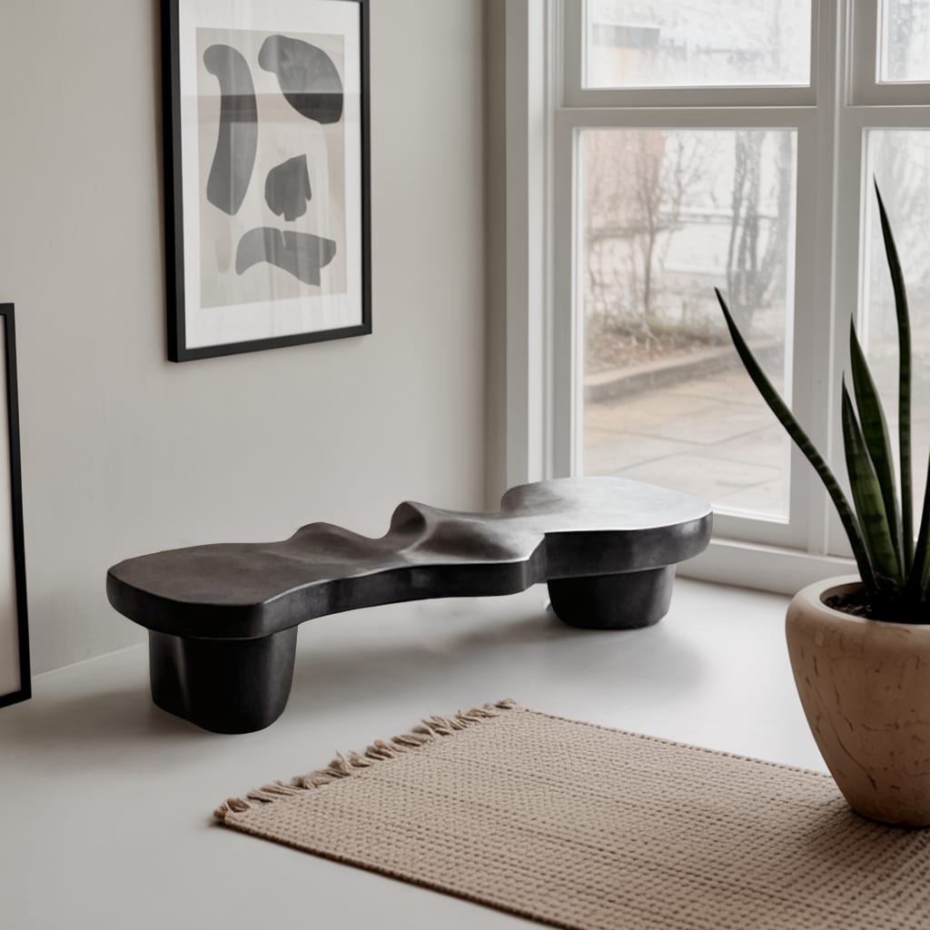 Sculptural Gallery Bench