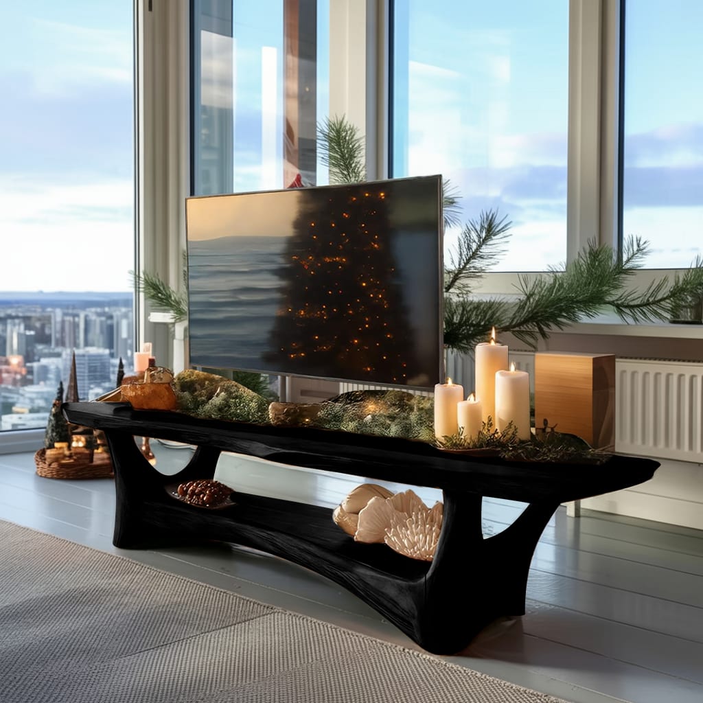 Solid Live Edge Entertainment TV Cabinet