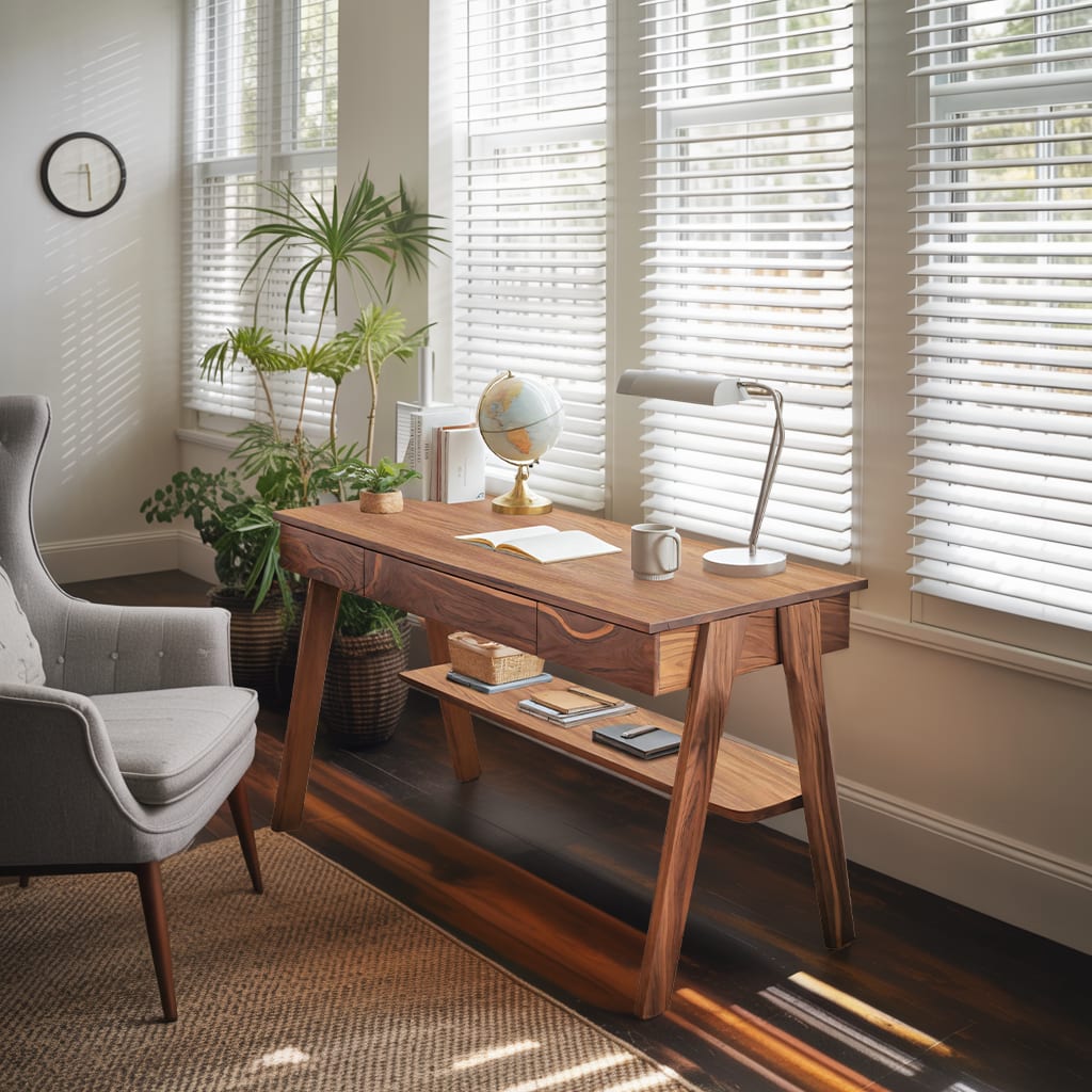 Mid Century Brown Desk