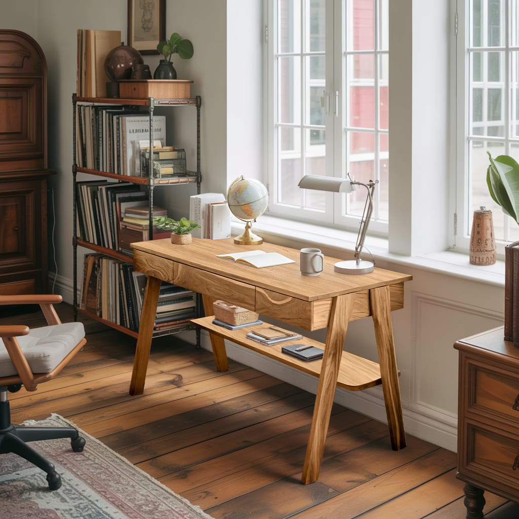 Mid Century Brown Desk