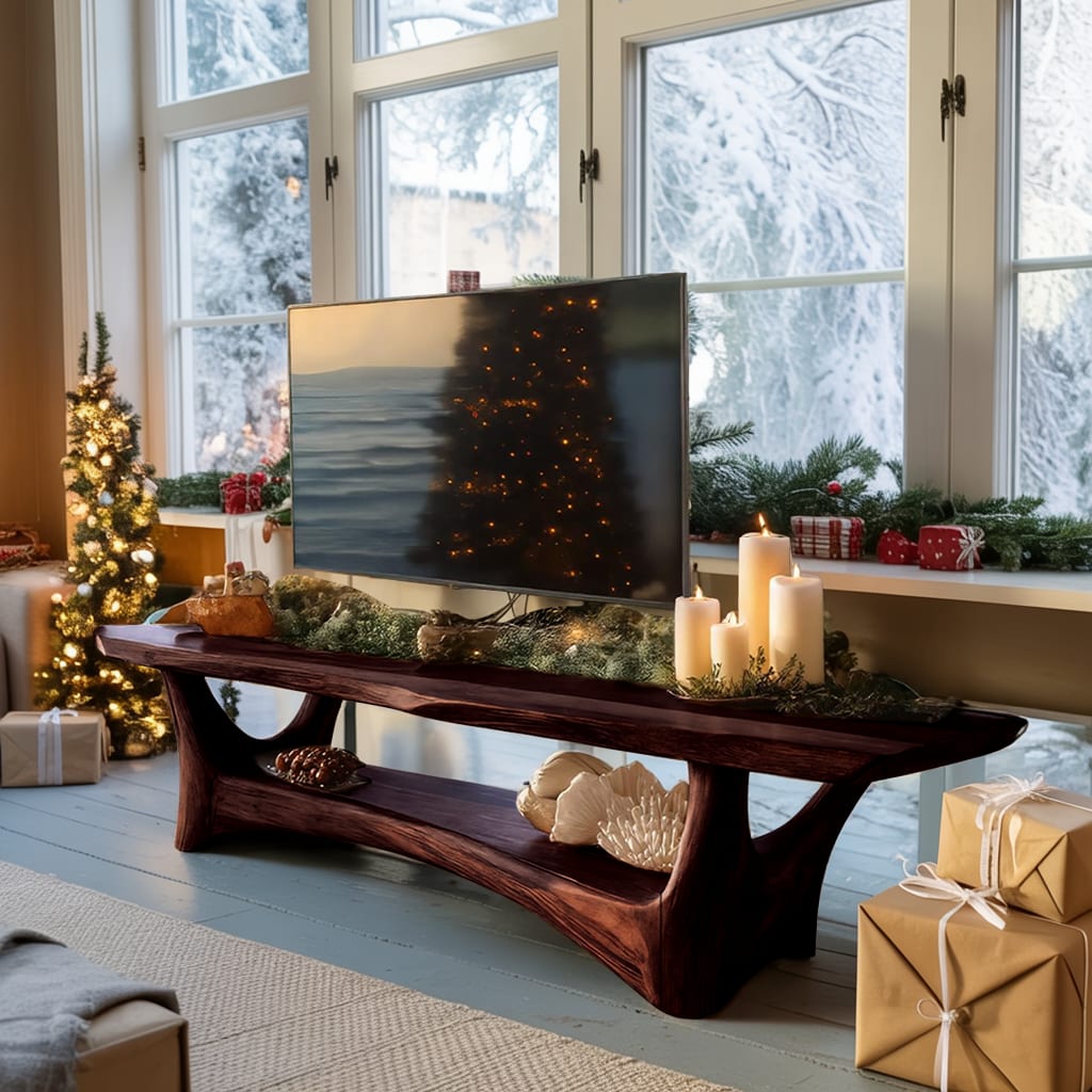 Solid Live Edge Entertainment TV Cabinet