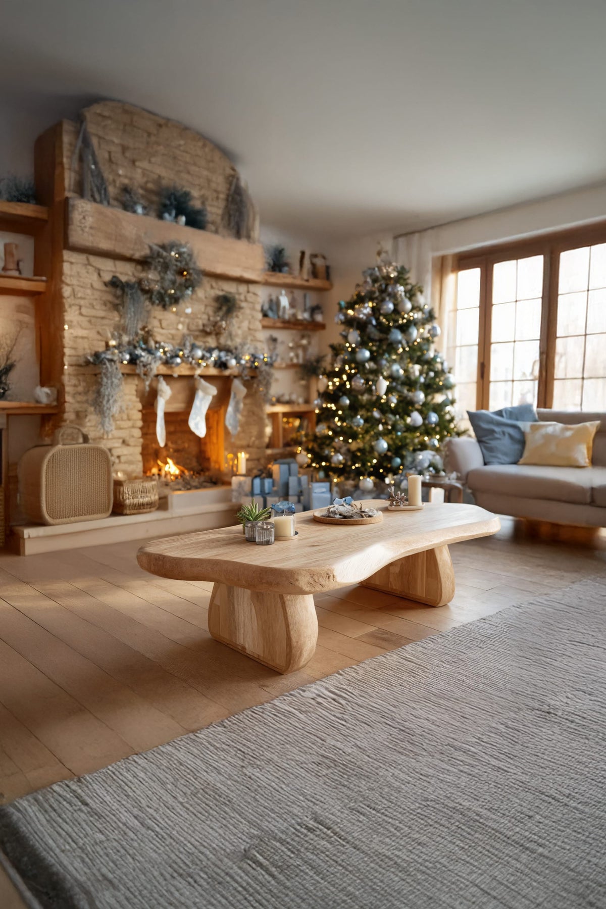 Solid Live Edge Slab Coffee Table