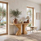 Midcentury Console Table Living Room, solid wood, built to order