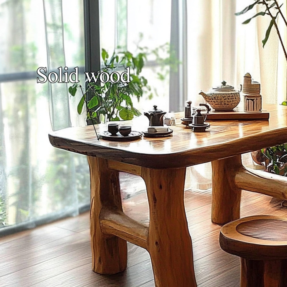 Handmade Table Set Tea Table Set Decor Living Room Gift, solid wood, built to order