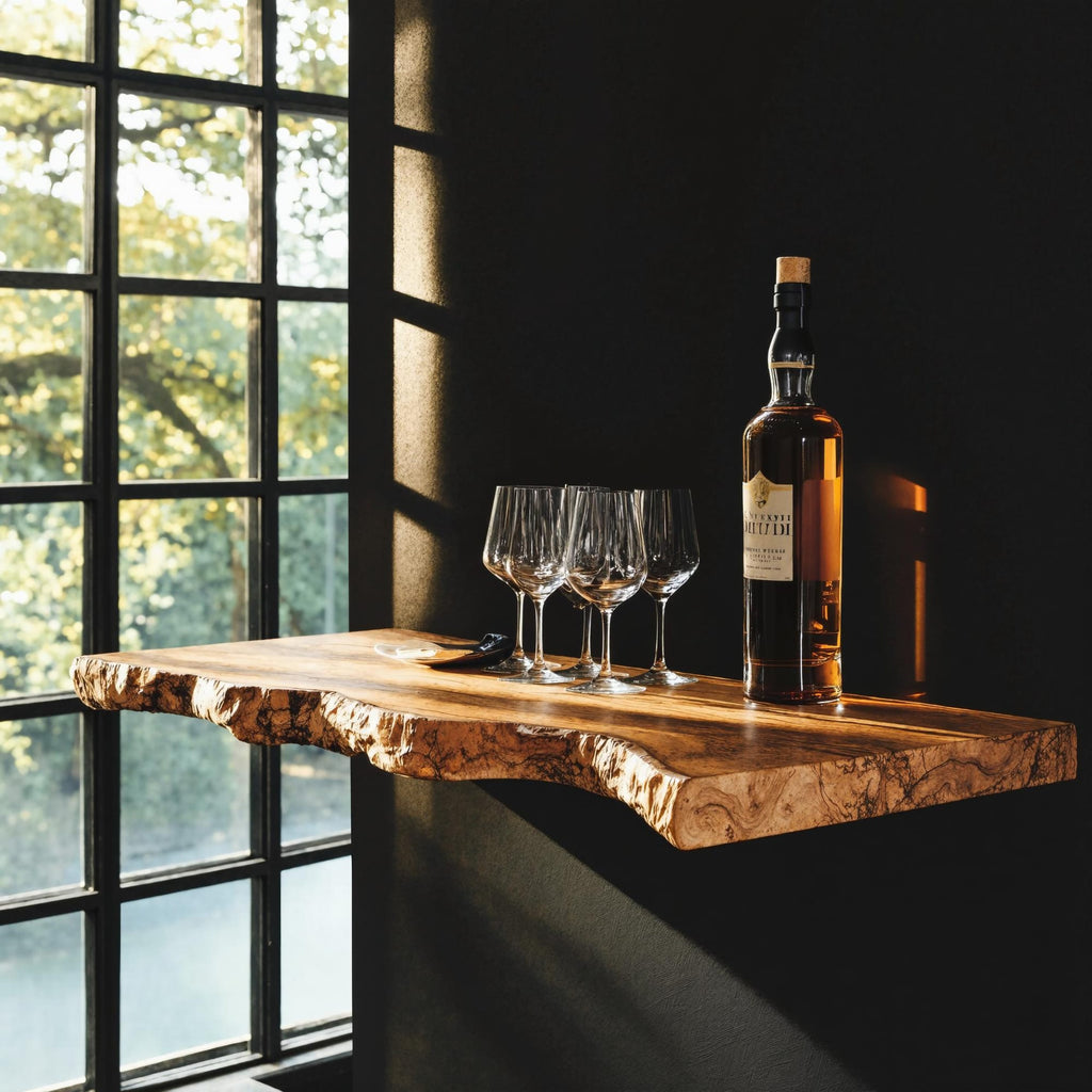 Floating Liquor Wall Shelf
