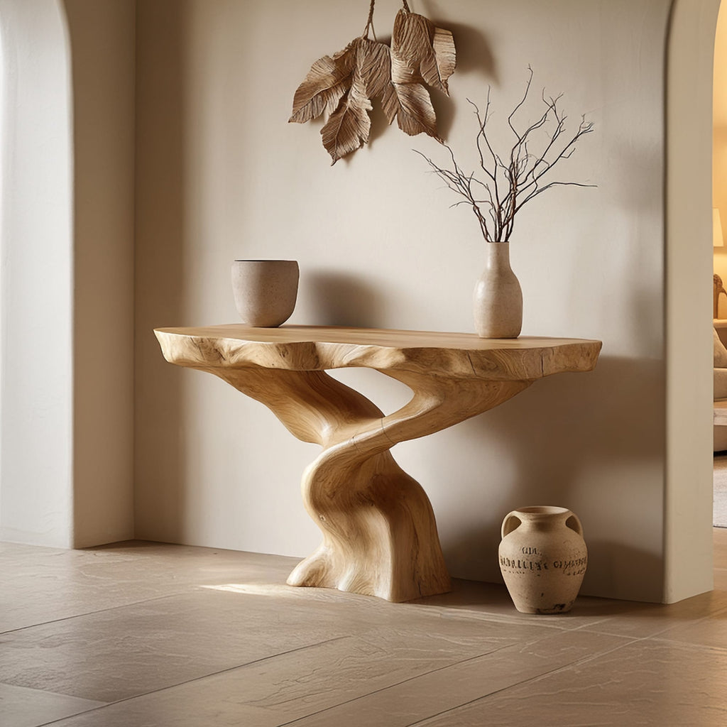 Sculptural Artistic Console Table