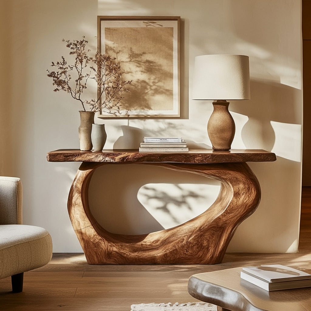 Sculpted Artistic Console Table