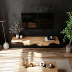Handcrafted Floating TV Bench Living Room Decor, solid wood, built to order