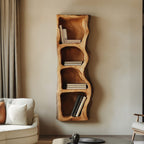 Organic Sculptural Statement Wall Shelf, solid wood, built to order