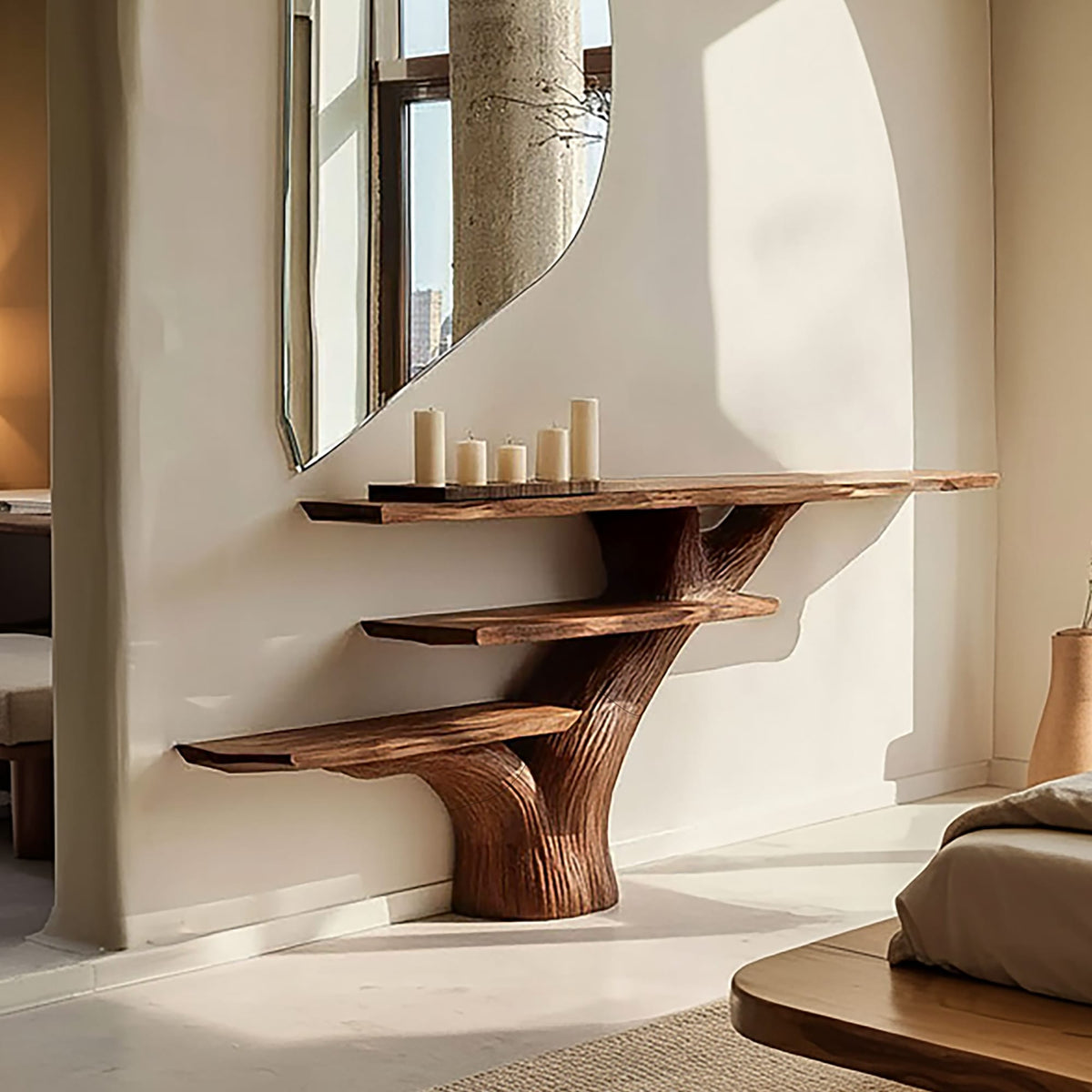 Live Edge Focal Console Table