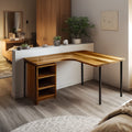 L-shaped Solid Desk