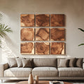 Organic Modern Wall Art Panels, solid wood, built to order