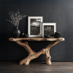 Live Edge Console Table Natural Gift, solid wood, built to order