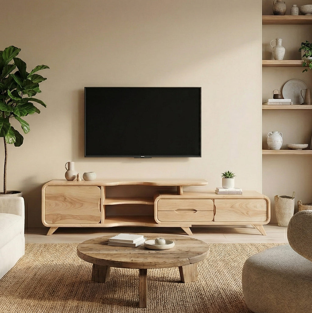 Modern Fluted TV Cabinet
