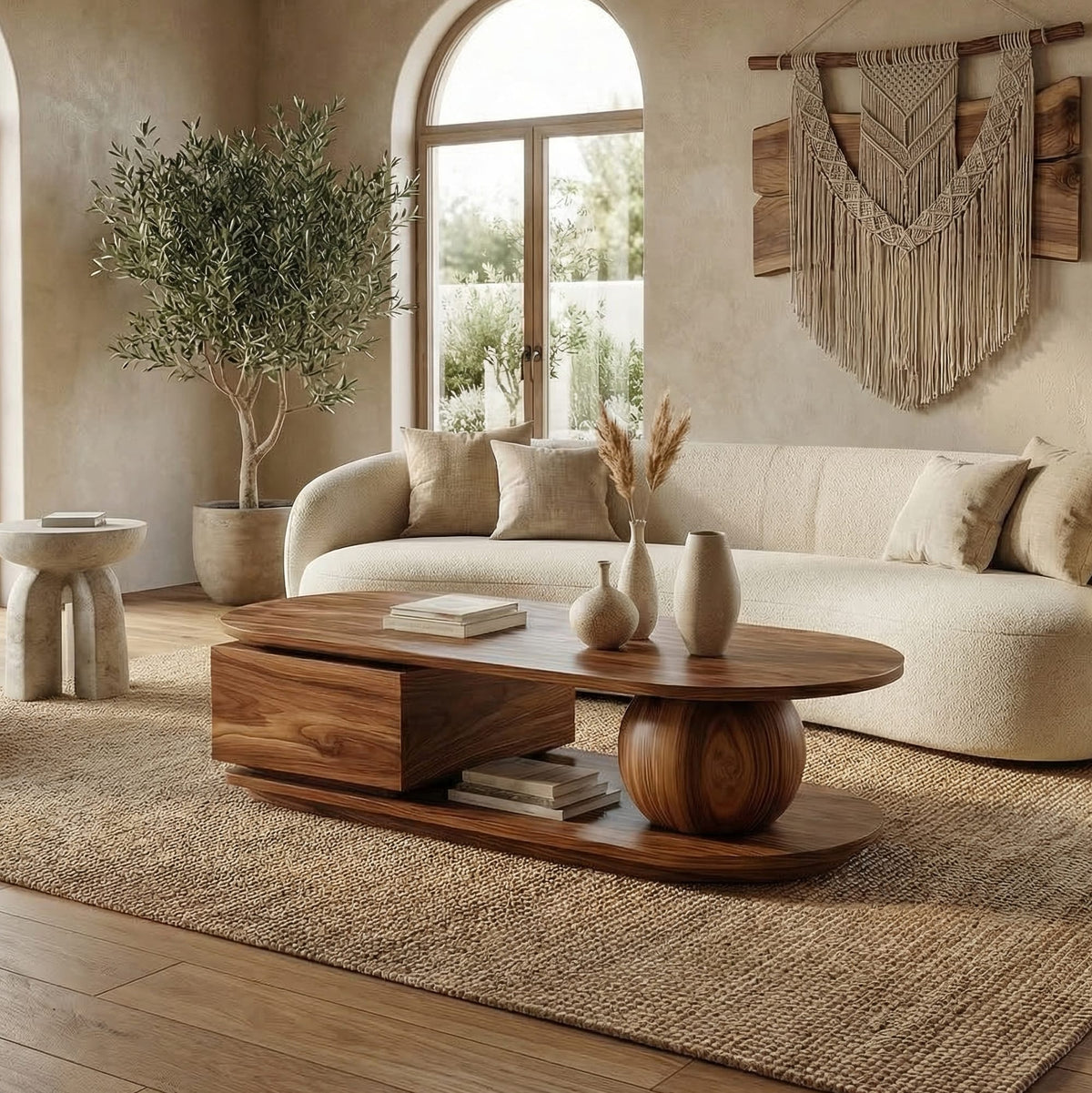 Solid Live Edge Lounge Coffee Table
