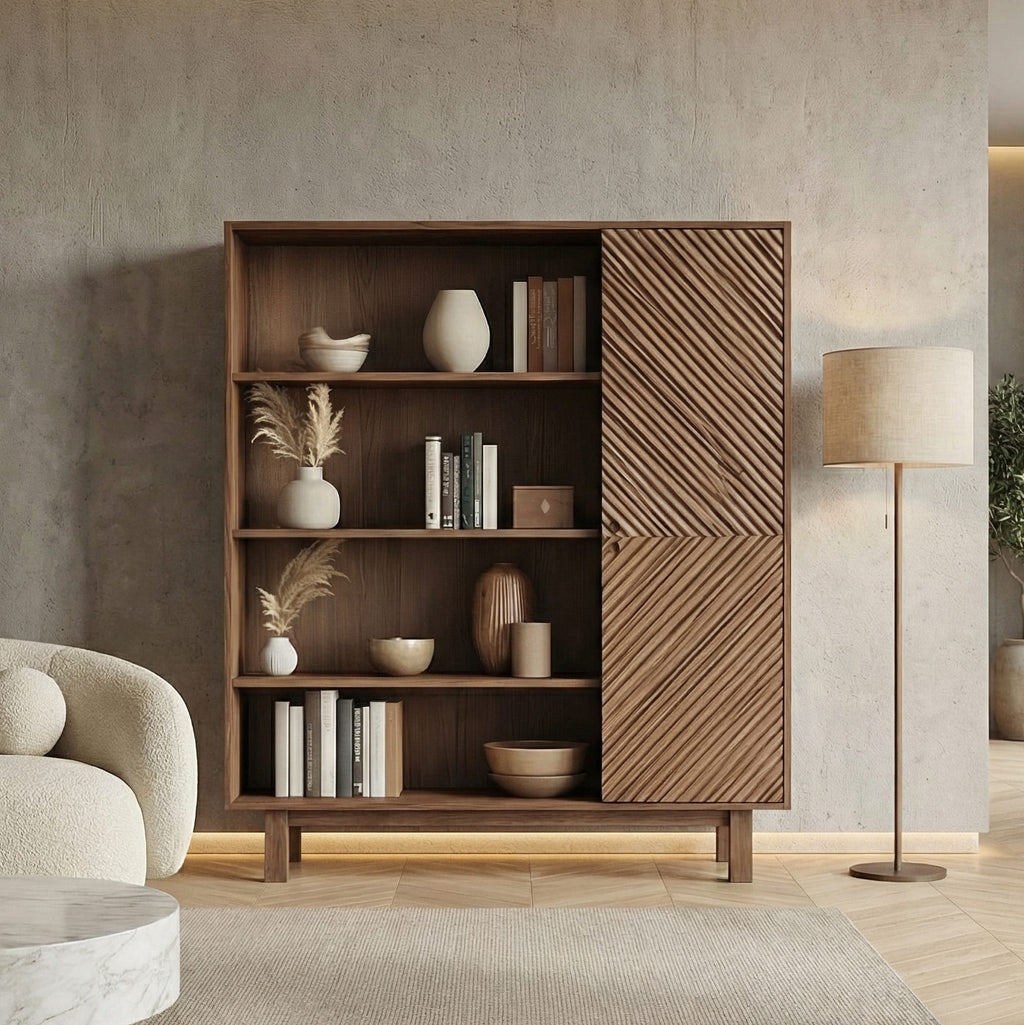 Mid Century Slatted TV Cabinet
