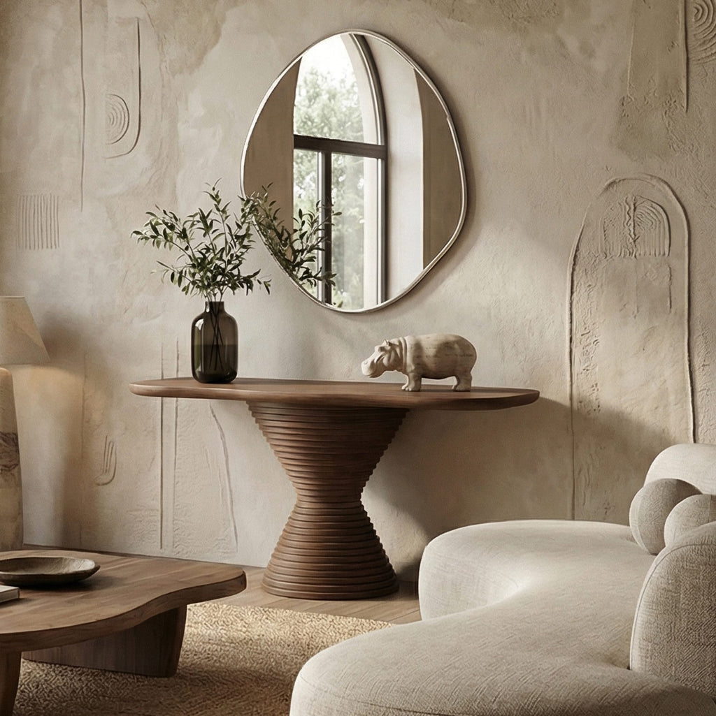 Modern Pedestal Console Table
