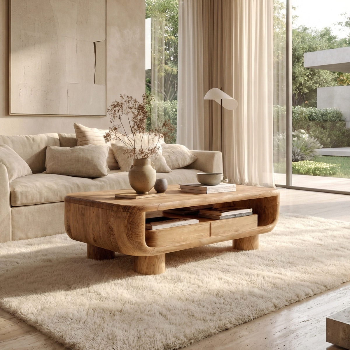 Organic Solid Center Coffee Table