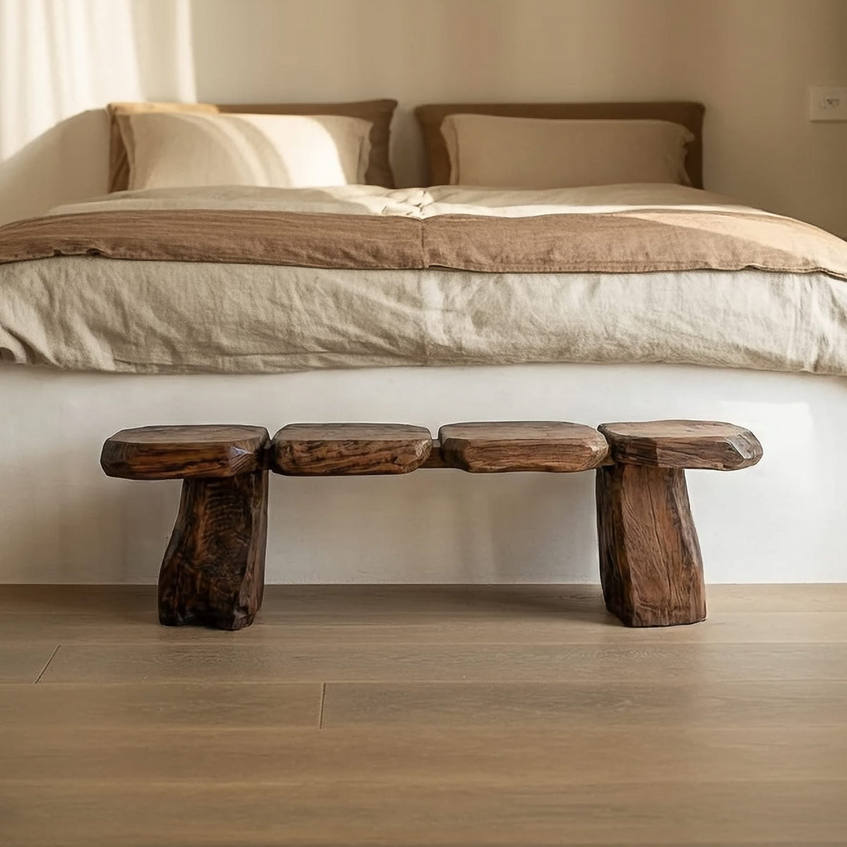 Mid Century Solid Bench
