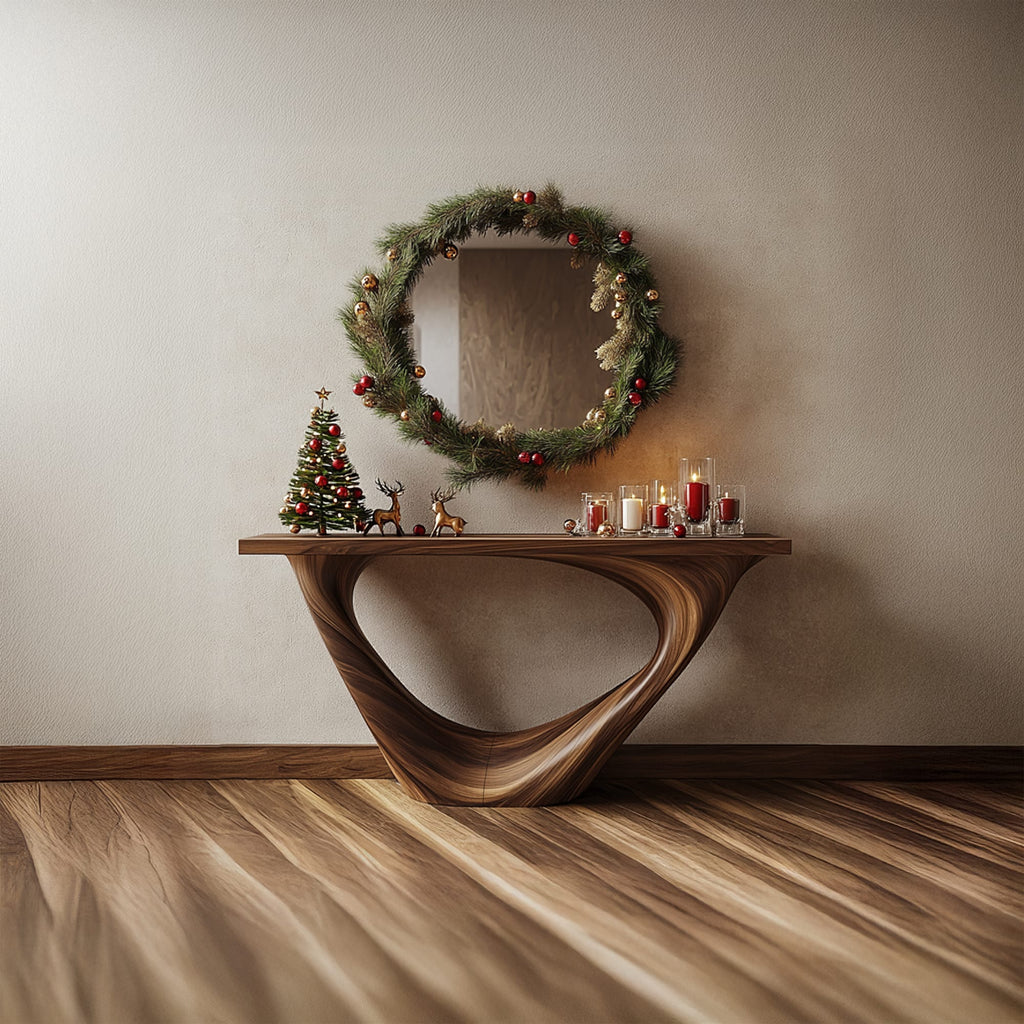Live Edge Credenza Mid Century Console Table