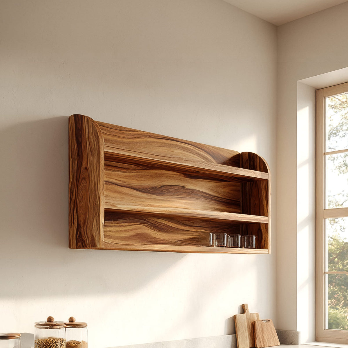 Floating Storage Pantry Wall Shelf