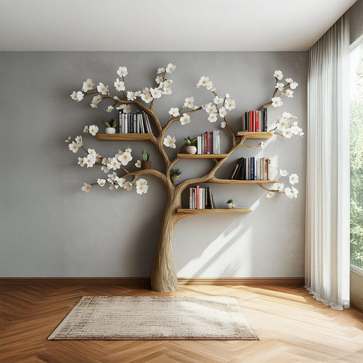 Flower Storage Bookshelf