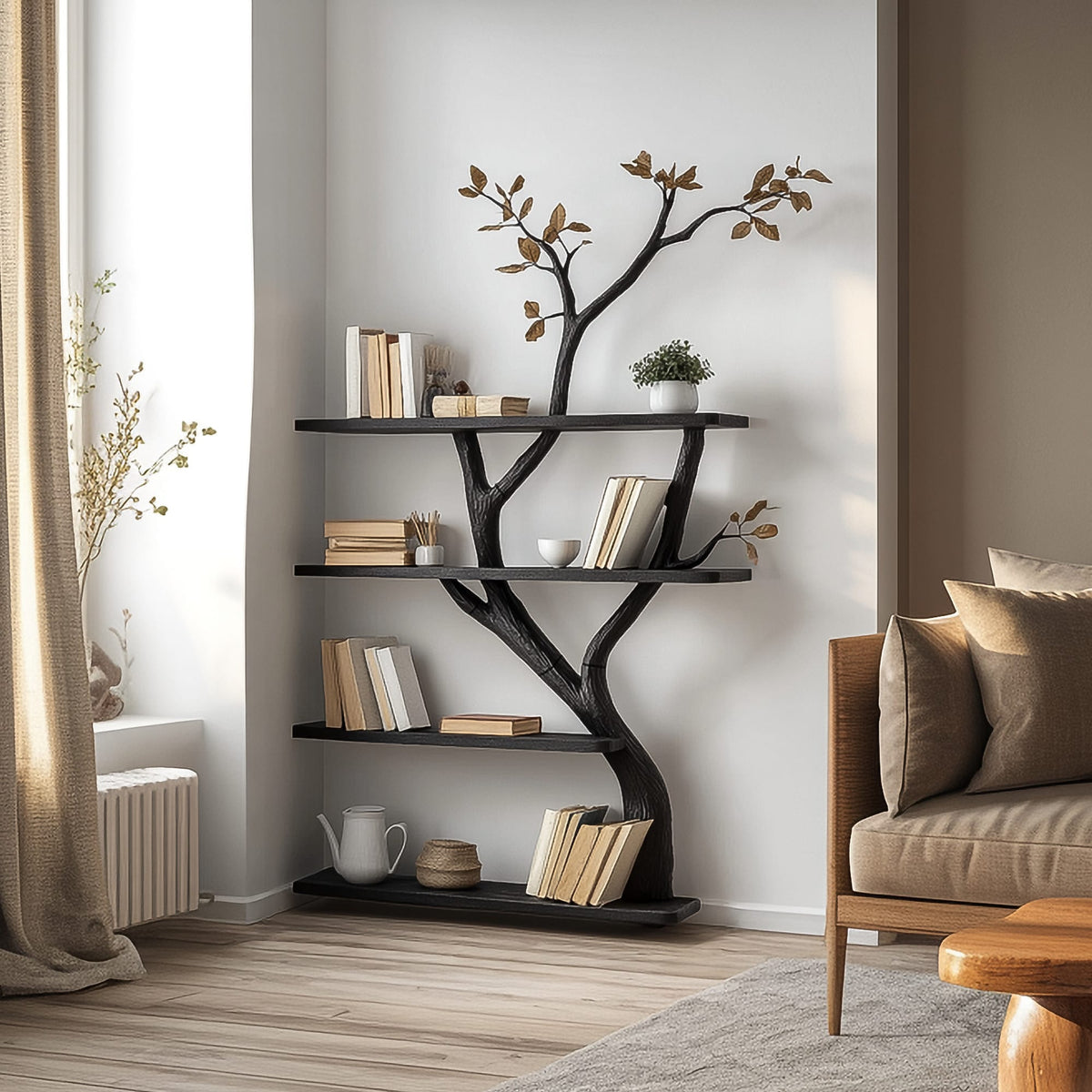 Multi-shelf Storage Tree Bookshelf