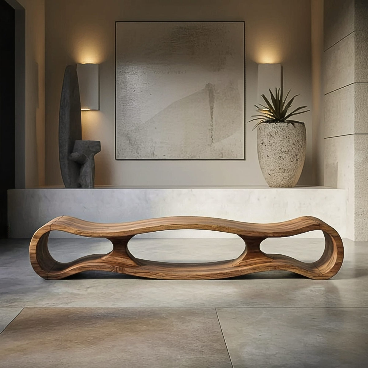 Sculptural Art-inspired Bench