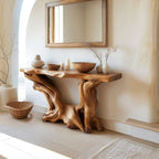 Mid Century Handcrafted Console Table Living Room, solid wood, built to order