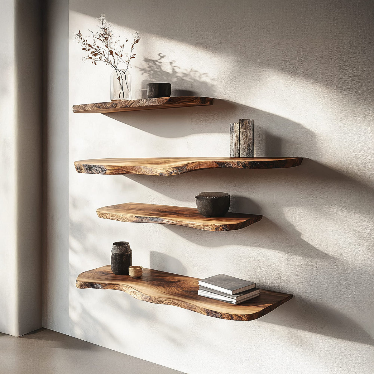 Organic Floating Display Wall Shelf