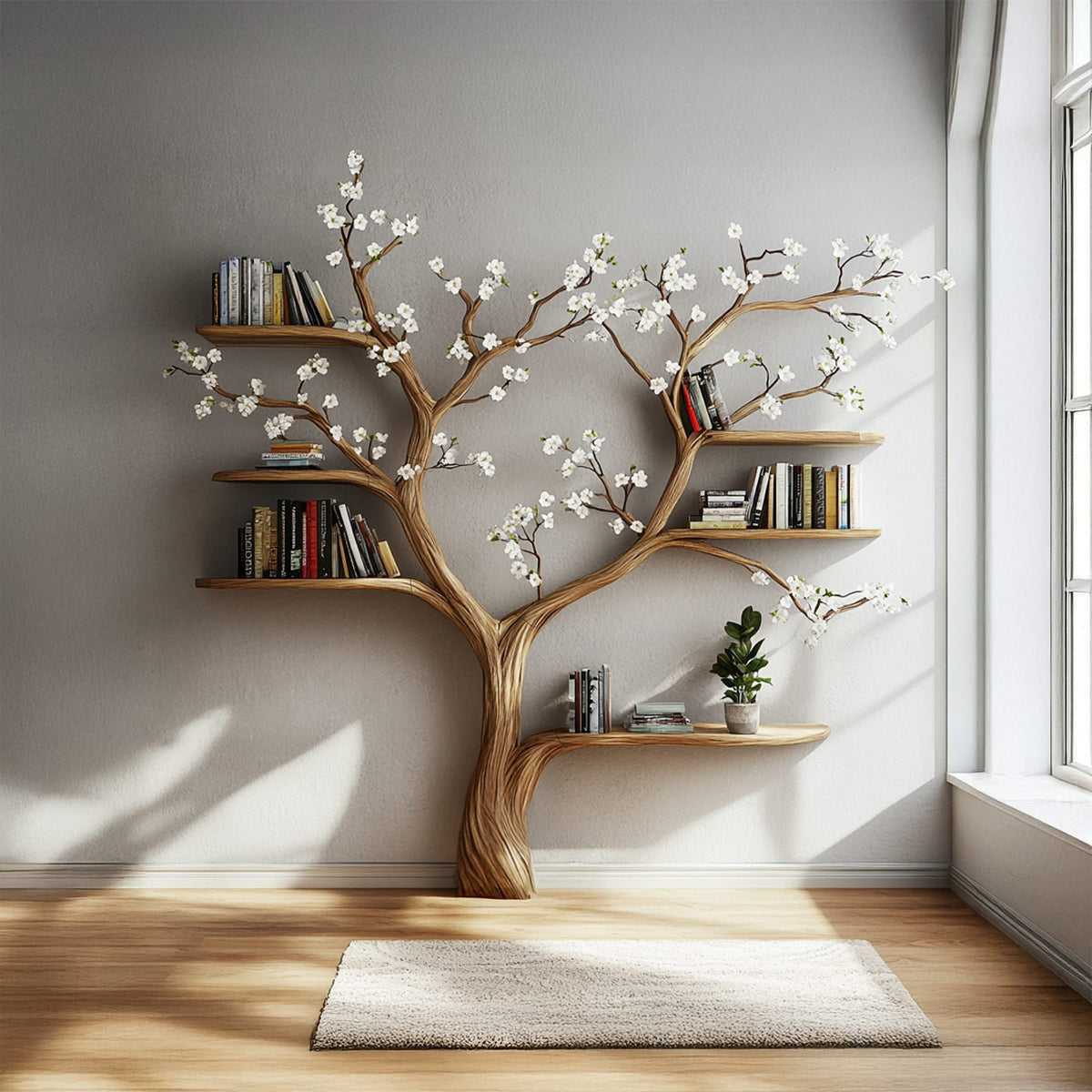 Flowering Tree Bookshelf