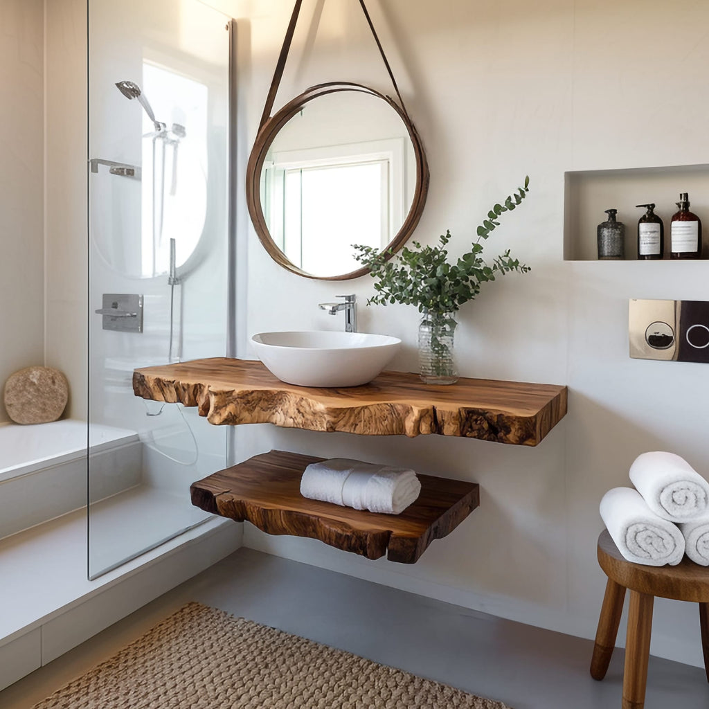 Floating Textured Vanity