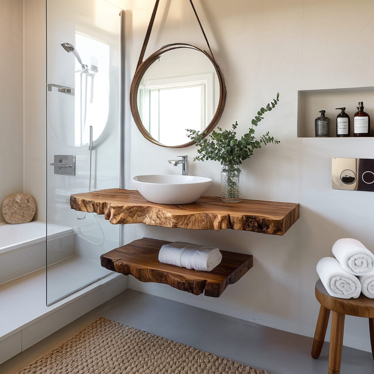 Floating Textured Vanity