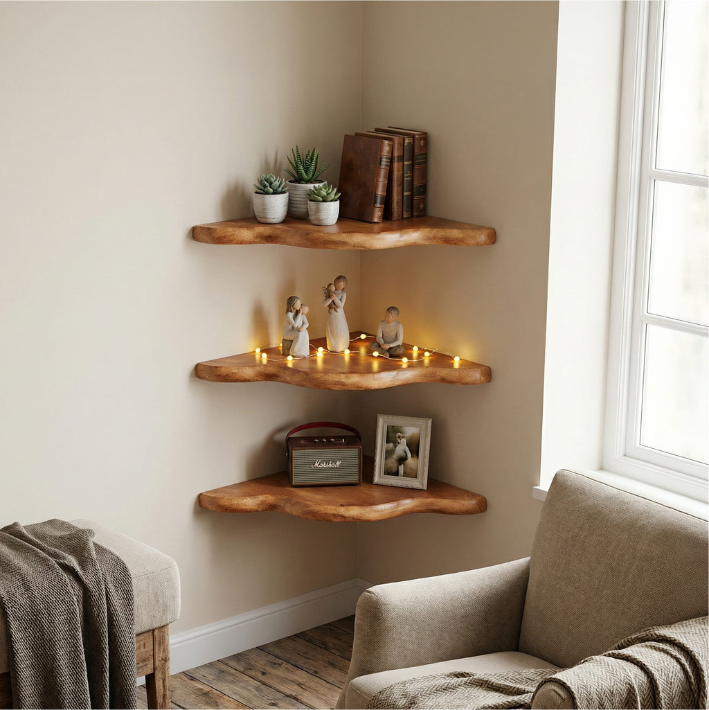 Floating Mounted Solid Wall Shelf