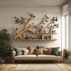 Artistic Floating Tree Bookshelf