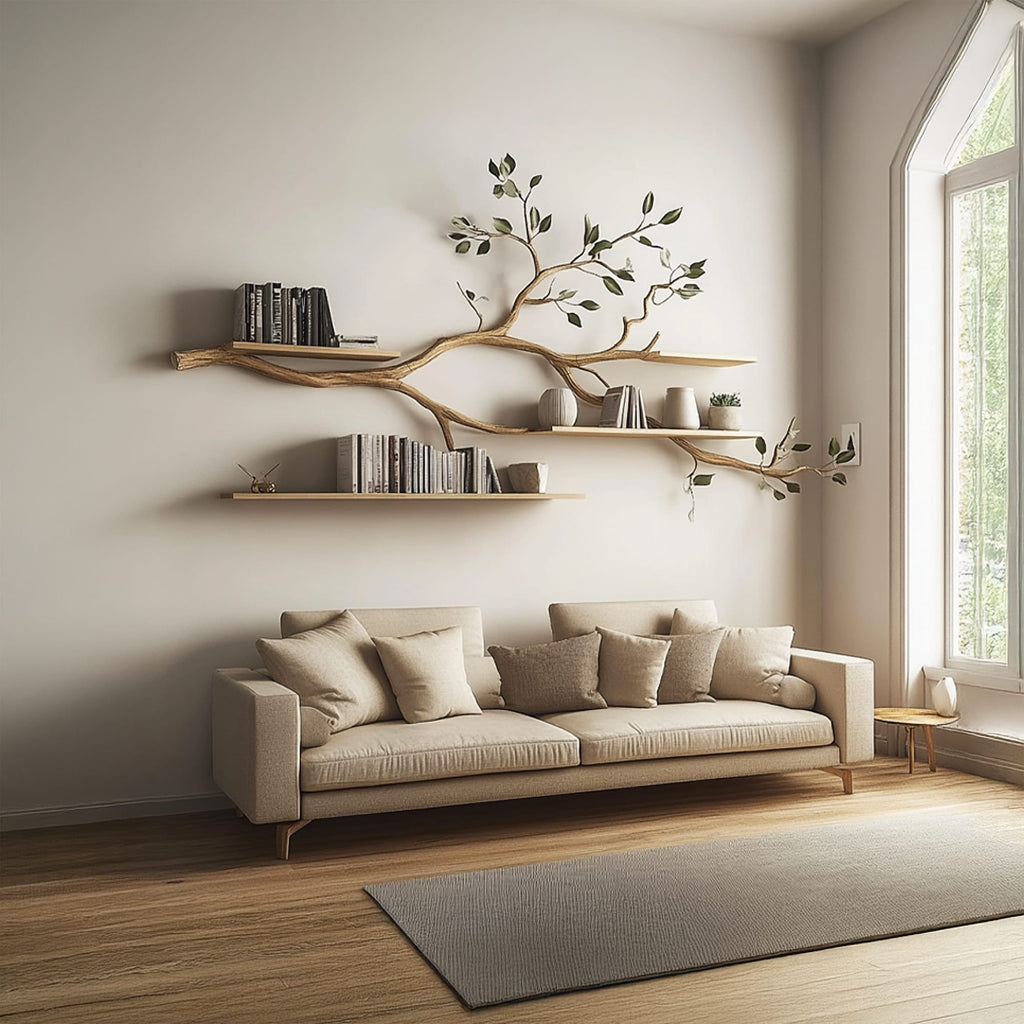 Floating Solid Hanging Bookshelf