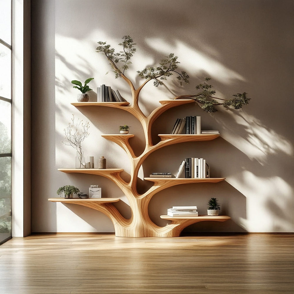 Floating Thoughtful Tree Bookshelf