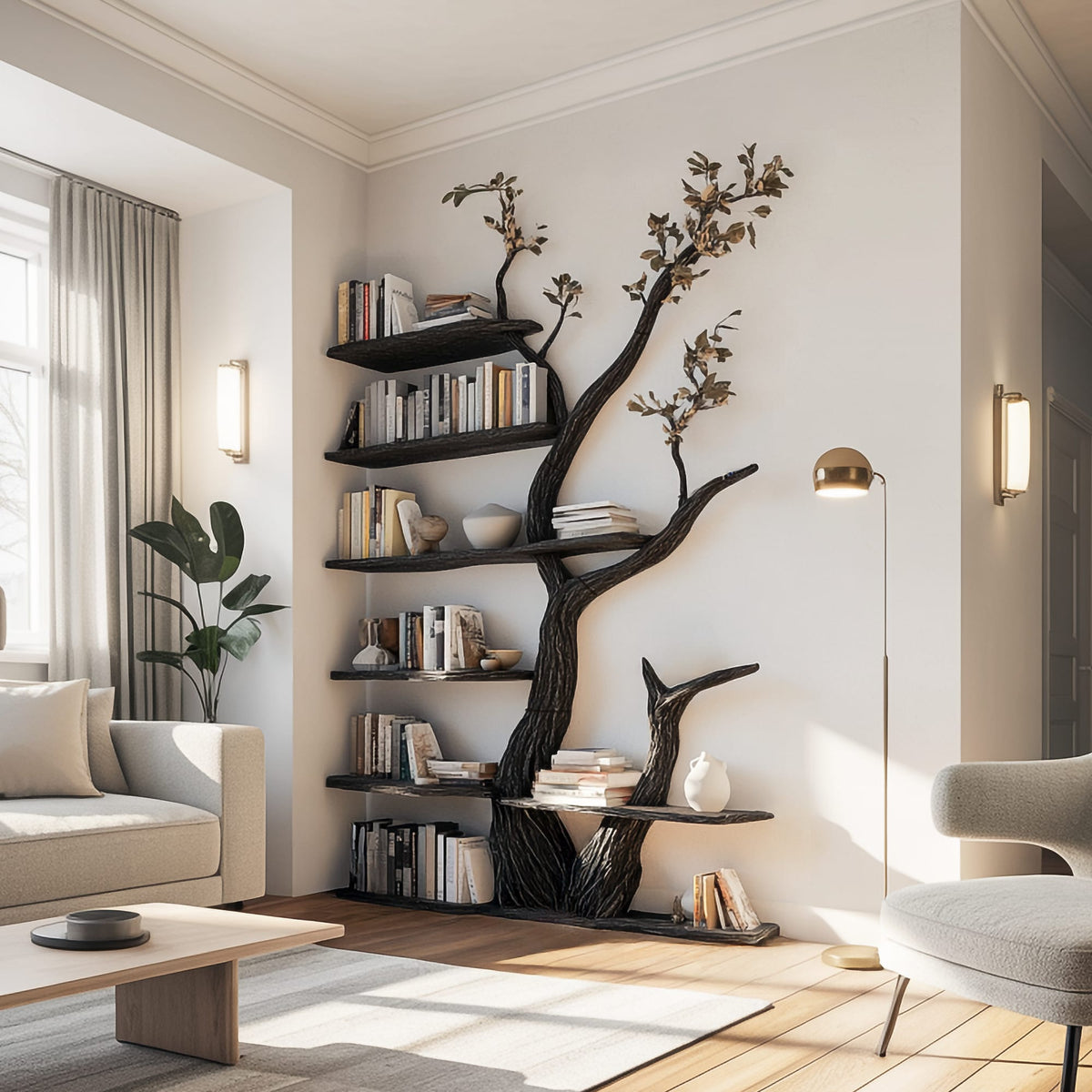 Modern Solid Creative Tree Bookshelf