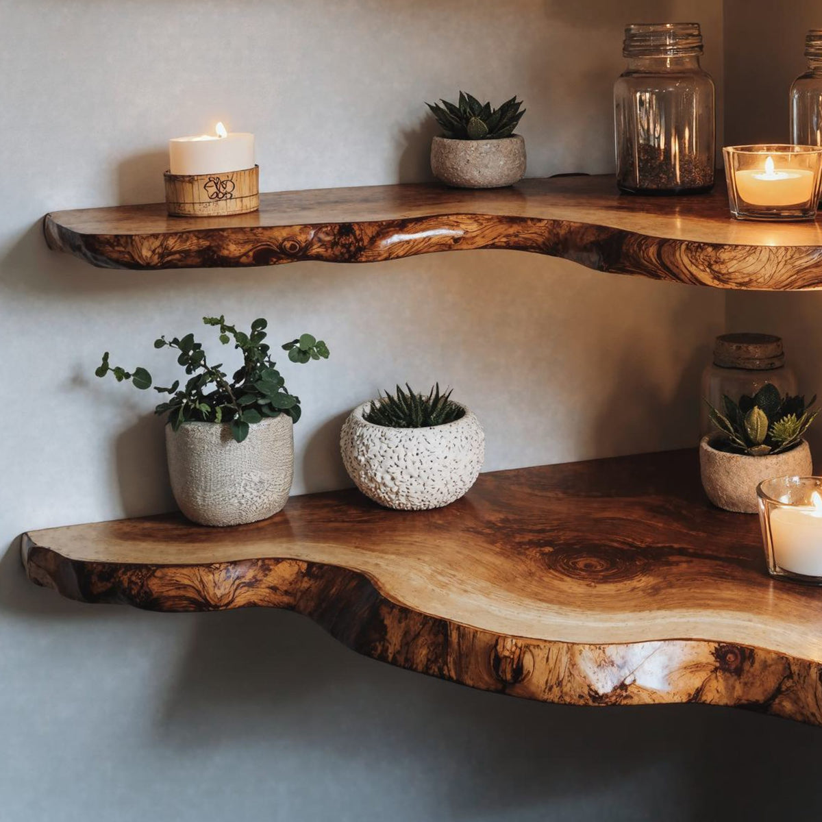 Custome Floating Shelf Corner Book, solid wood, built to order
