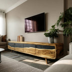 Live Edge Slab TV Cabinet