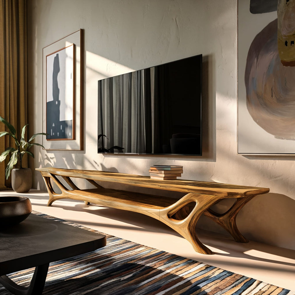 Curved Credenza TV Cabinet