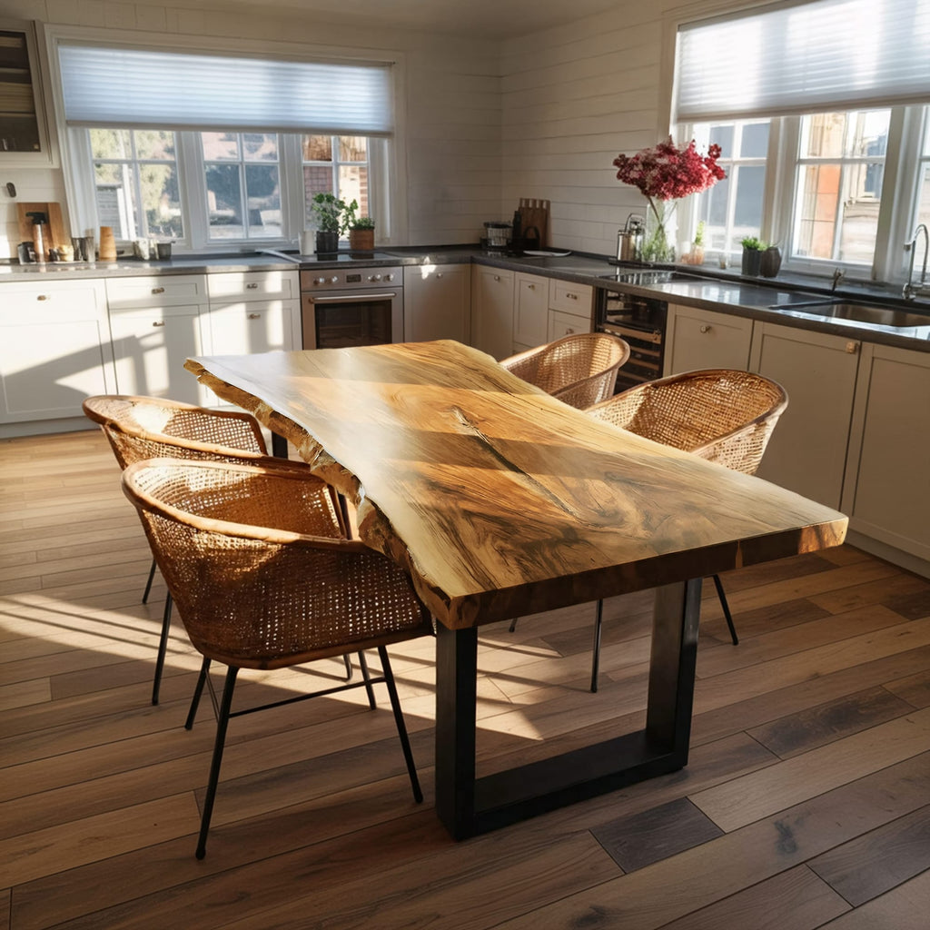 Live Edge Solid Dining Table
