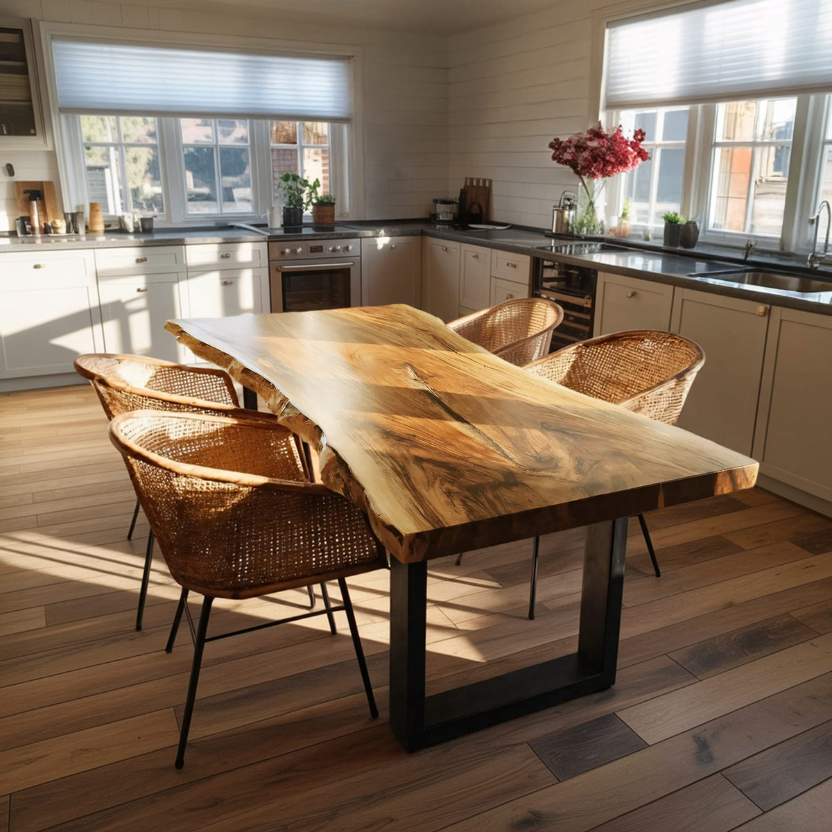 Live Edge Solid Dining Table