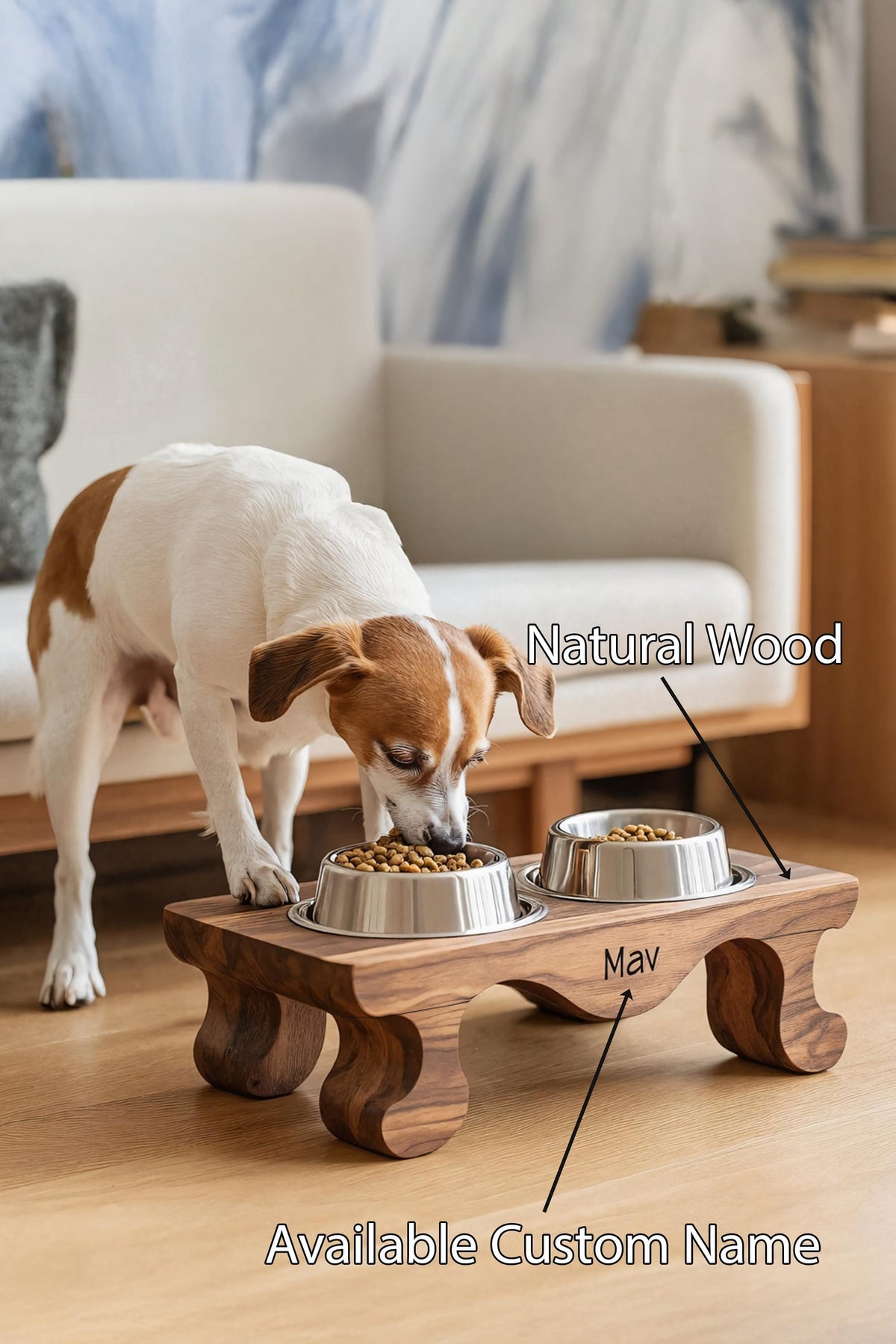 Handcrafted Feeding Stand, solid wood, built to order
