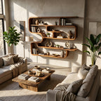 Live Edge Wall-mounted Bookshelf
