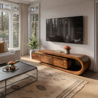 Curved Sculptural Media TV Cabinet