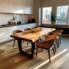 Live Edge Organic Kitchen Dining Table