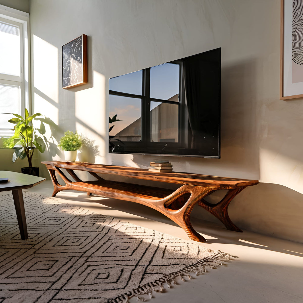 Curved Credenza TV Cabinet